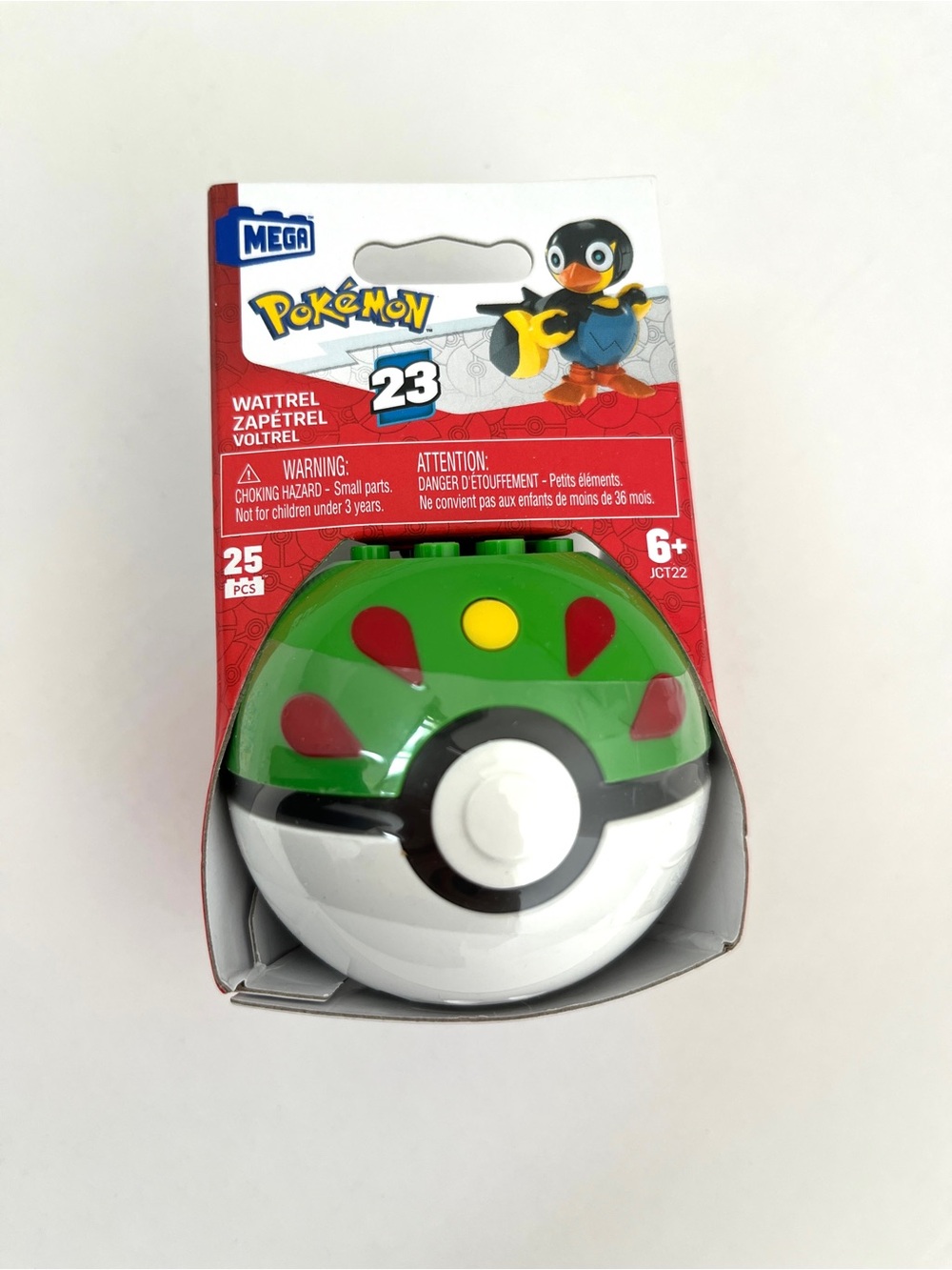 Brand New MEGA Pokémon Ball #23 (JCT22) Wattrel Building Set